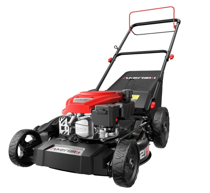 Gas-Powered Lawn Mower Self-Propelled