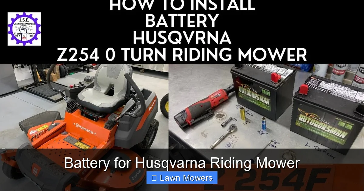 Battery for Husqvarna Riding Mower