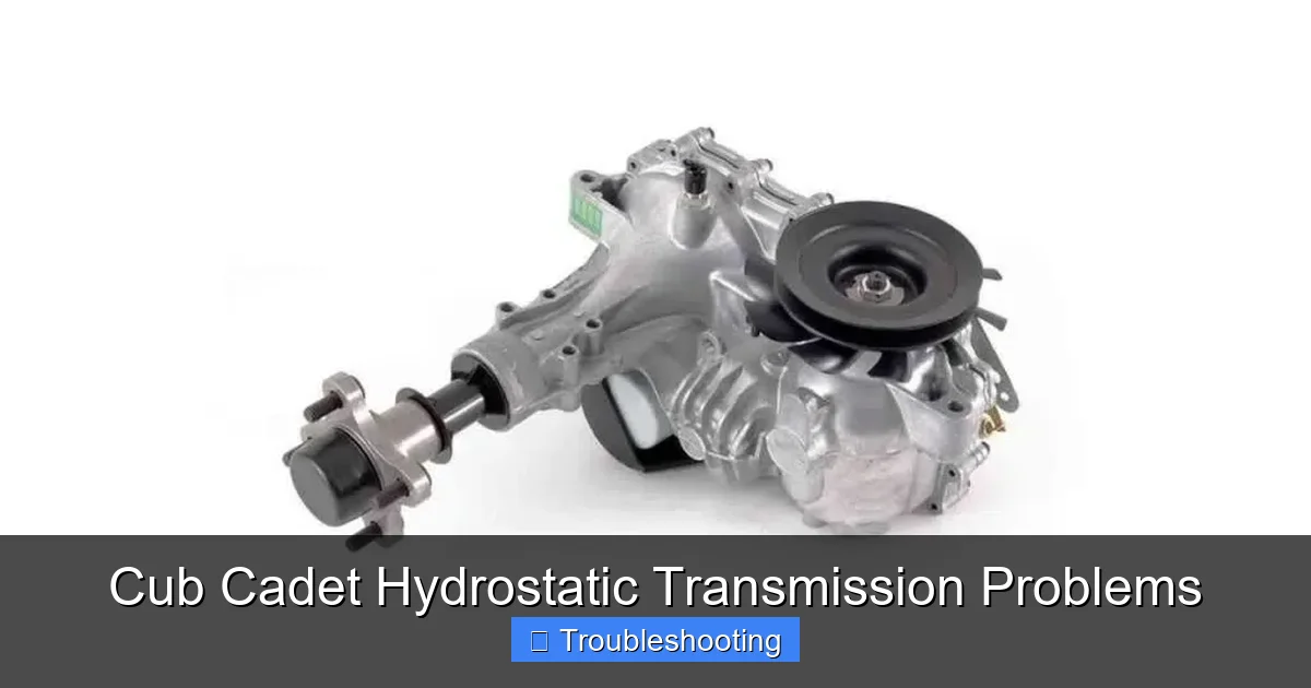 Cub Cadet Hydrostatic Transmission Problems