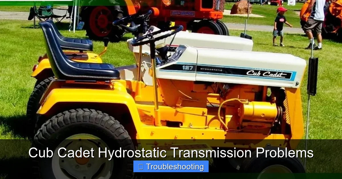 Cub Cadet Hydrostatic Transmission Problems