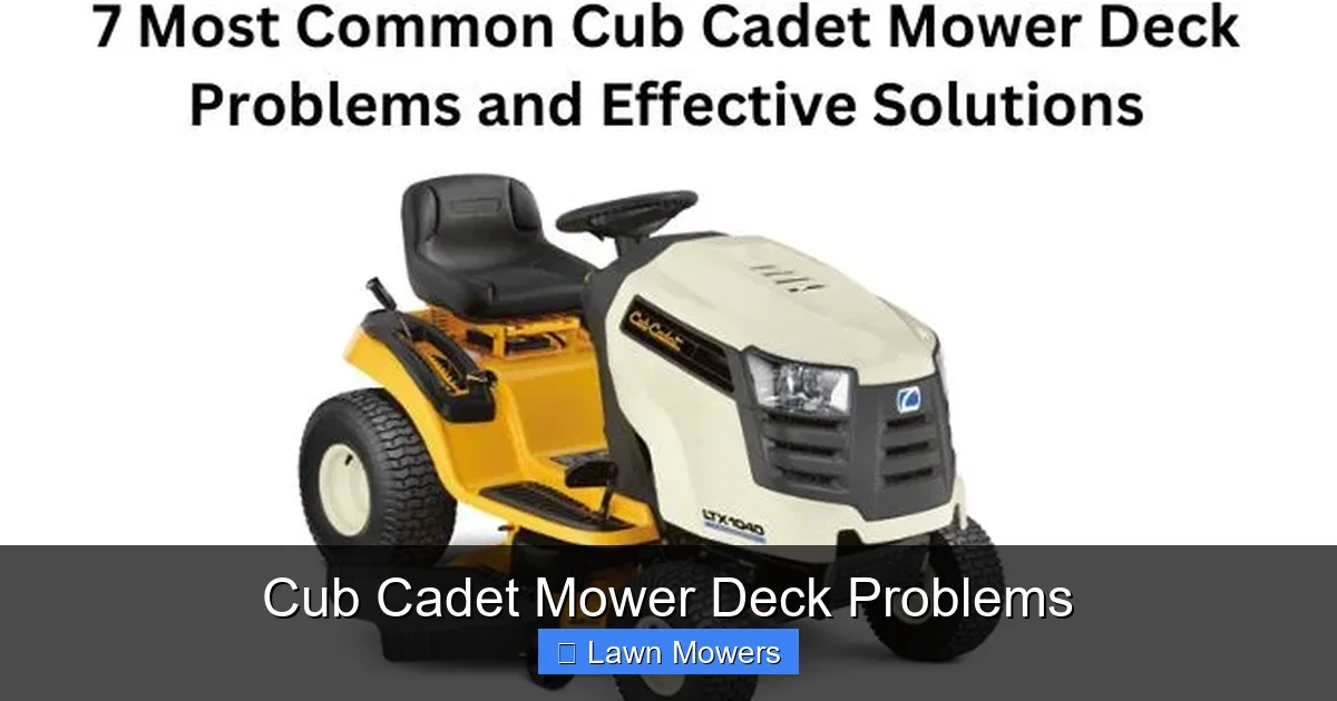 Cub Cadet Mower Deck Problems