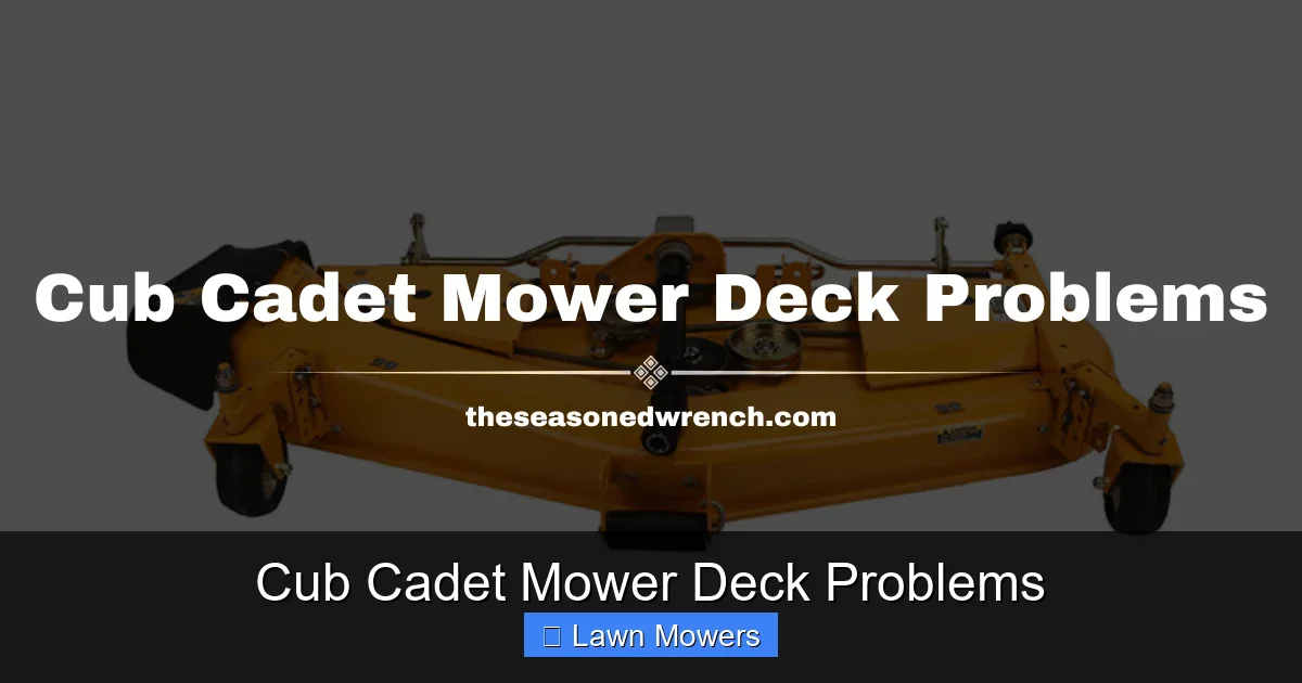 Cub Cadet Mower Deck Problems