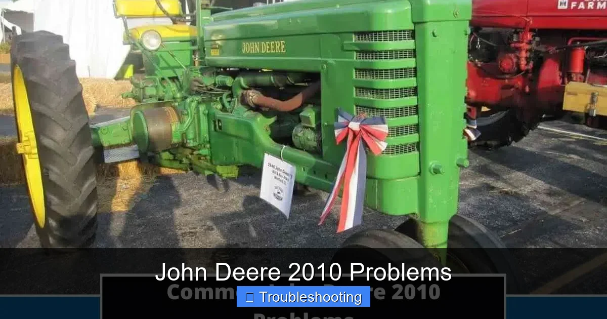 John Deere 2010 Problems