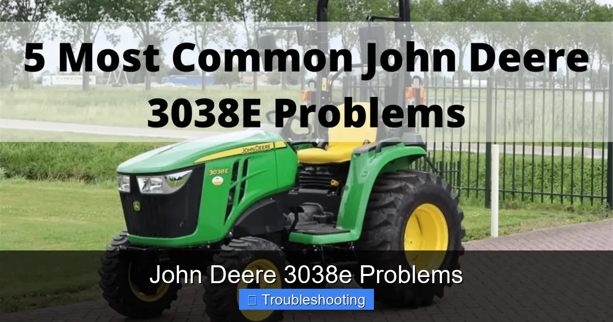 John Deere 3038e Problems
