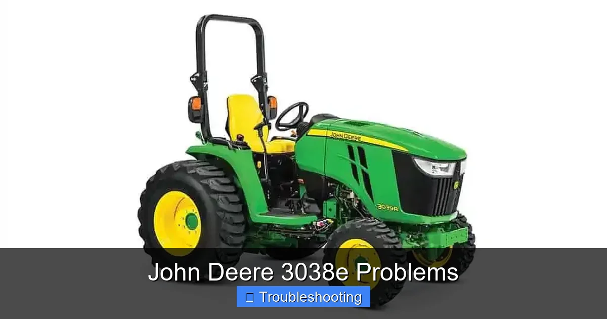 John Deere 3038e Problems