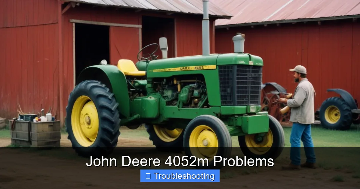 John Deere 4052m Problems