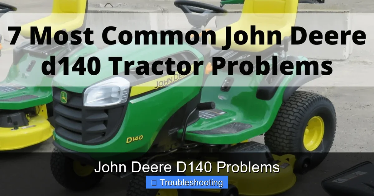 John Deere D140 Problems