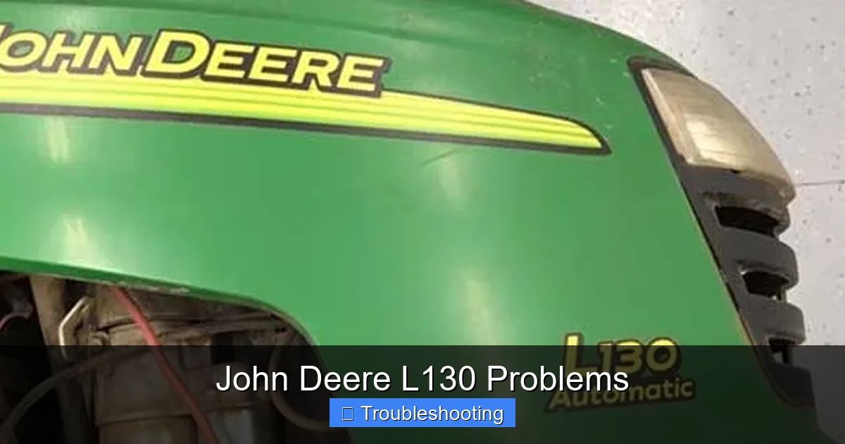 John Deere L130 Problems