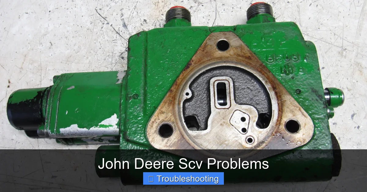 John Deere Scv Problems