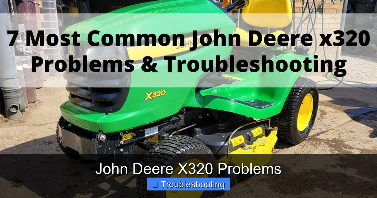 John Deere X320 Problems