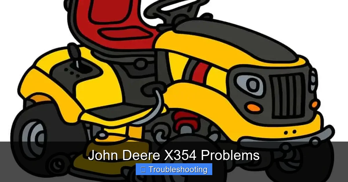 John Deere X354 Problems