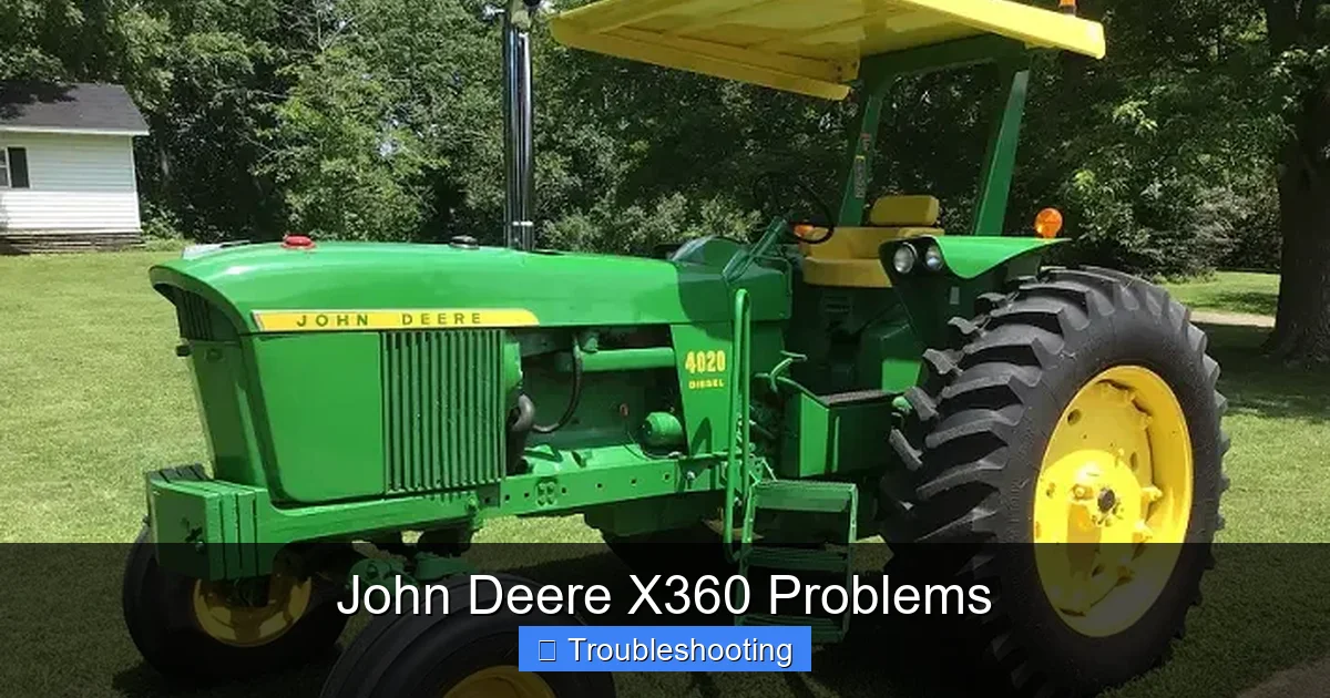 John Deere X360 Problems