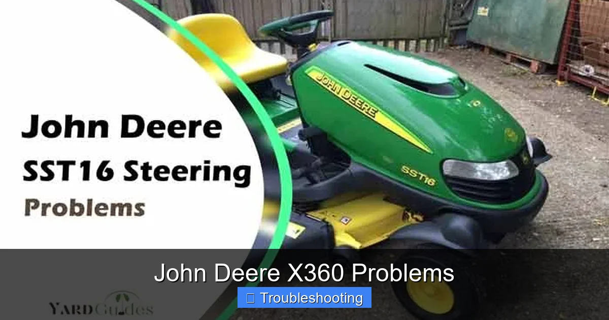 John Deere X360 Problems