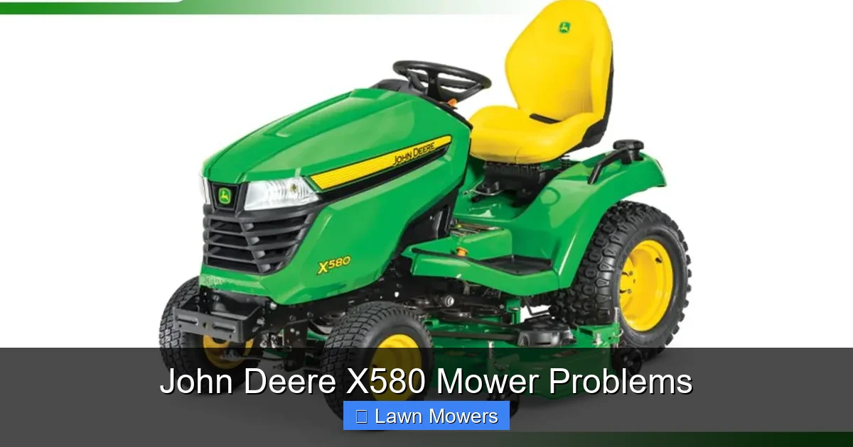 John Deere X580 Mower Problems