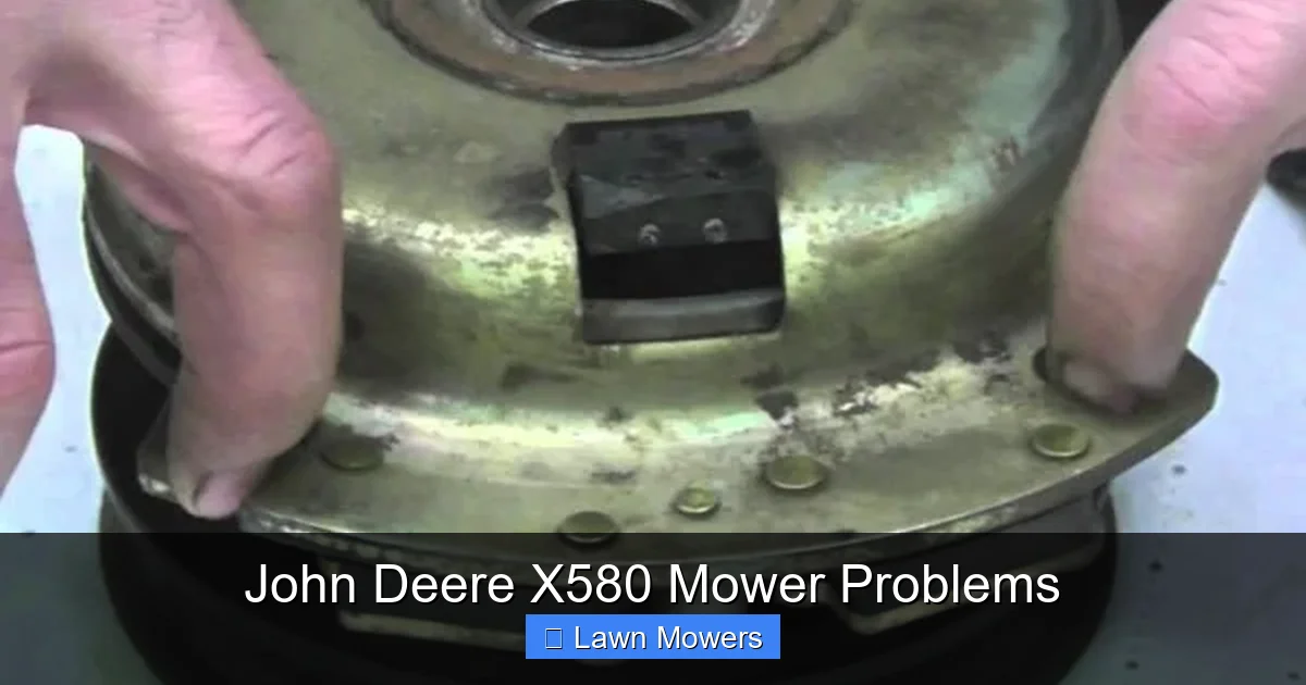 John Deere X580 Mower Problems