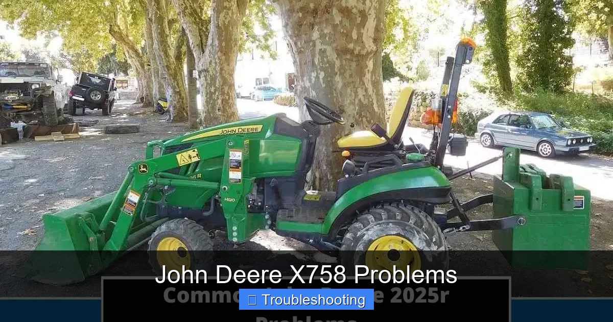 John Deere X758 Problems