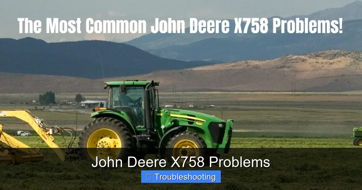 John Deere X758 Problems
