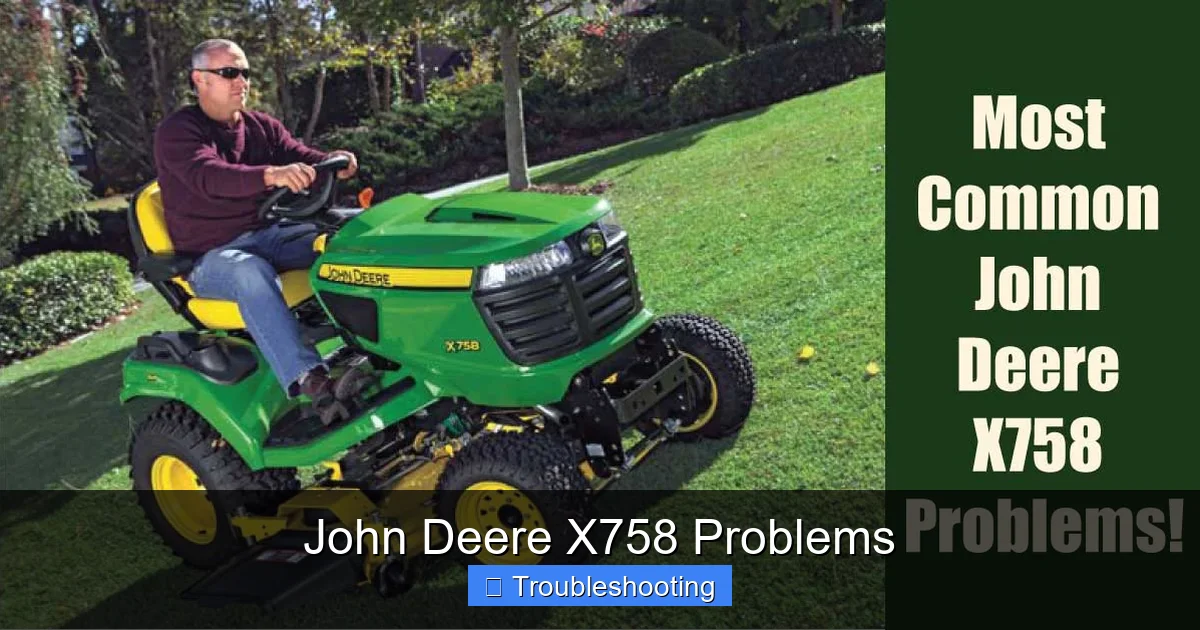 John Deere X758 Problems
