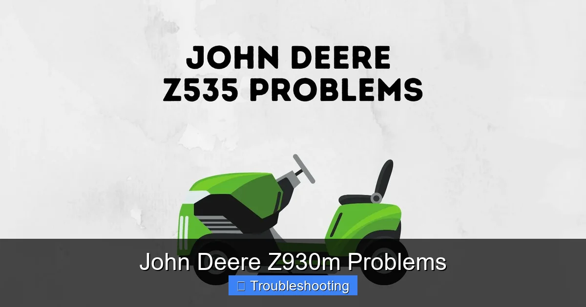 John Deere Z930m Problems
