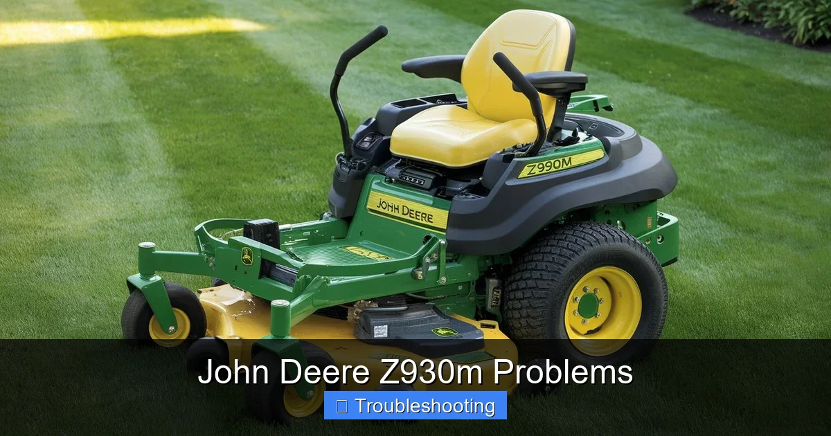 John Deere Z930m Problems