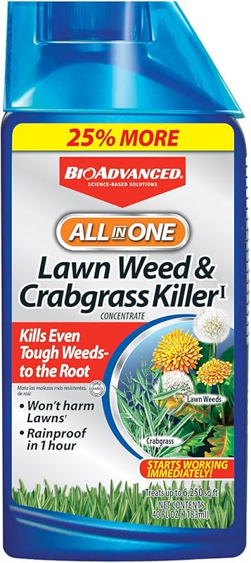 BioAdvanced All-In-One Lawn Weed and Crabgrass Killer I, Concentrate, 