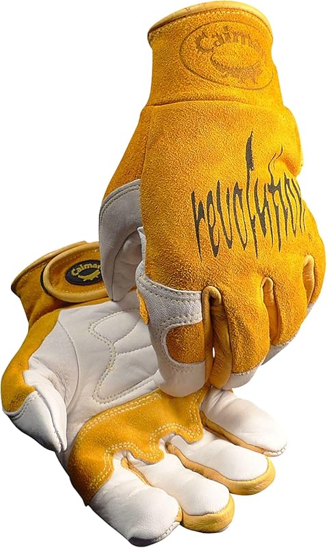 Kevlar-seamed leather welding gloves for auto body MIG and TIG welding