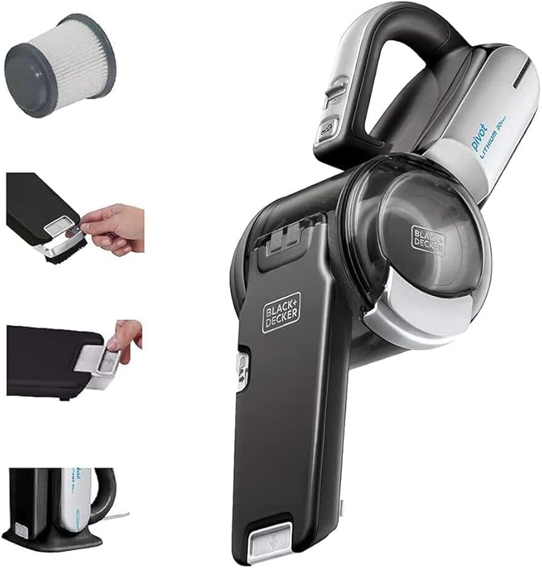 BLACK+DECKER PIVOT VAC features 200-degree pivoting nozzle, extendible