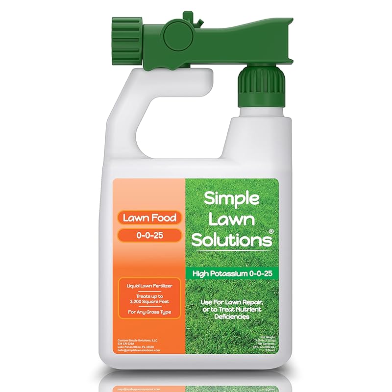 Simple Lawn Solutions High Potassium Liquid Fertilizer, 0-0-25, 32 oz,