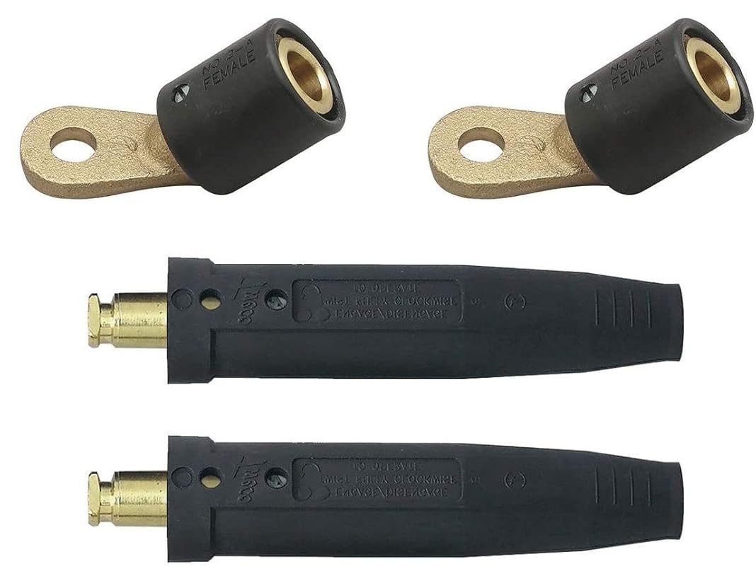 Tweco male cable connector with terminal lug, sizes 1/0 to 4/0, compat
