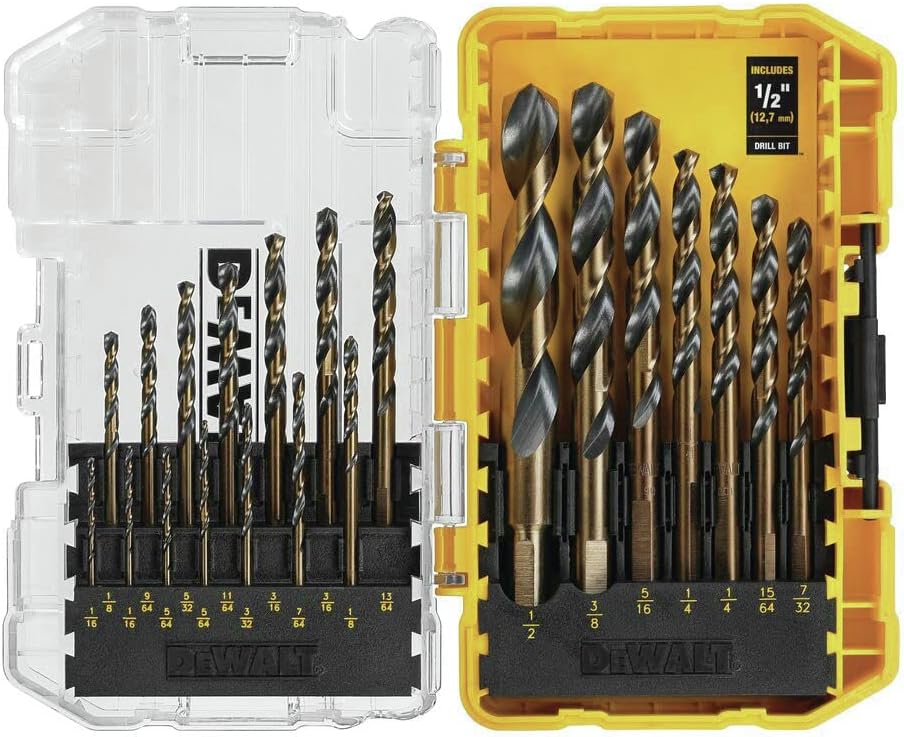 DEWALT 21-Piece Drill Bit Set with Black Oxide Coating for Metal, Wood