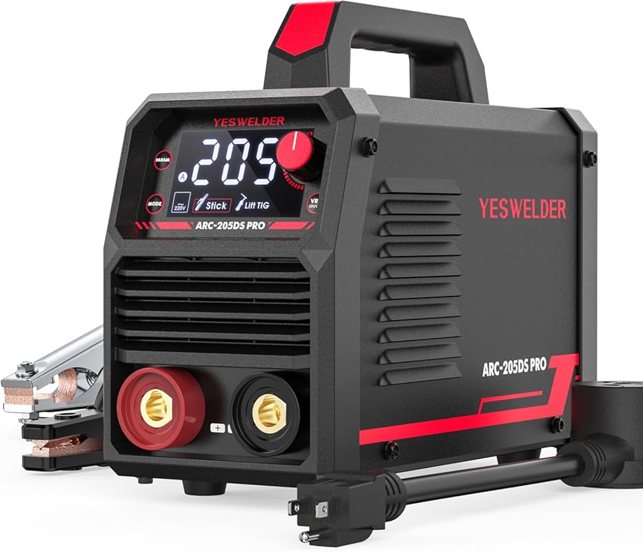 YESWELDER 205Amp stick welder with large LED display, hot start, dual 