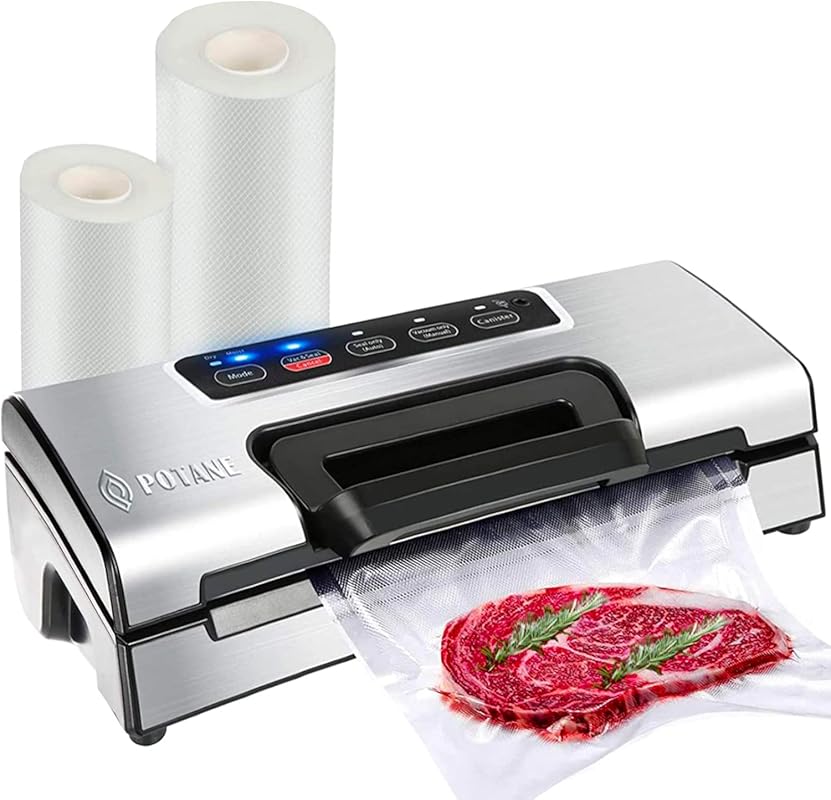Precision Pro Food Vacuum Sealer: Built-in Cutter, Bag Storage, Auto/M