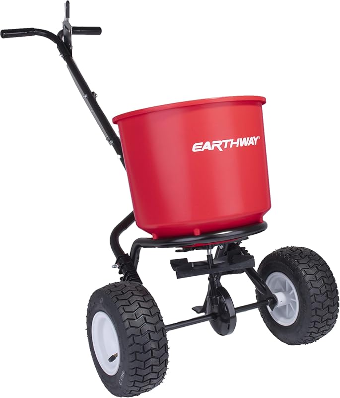 EarthWay 2600A-PLUS Fertilizer Spreader, 40lb Hopper Capacity, Red, Du
