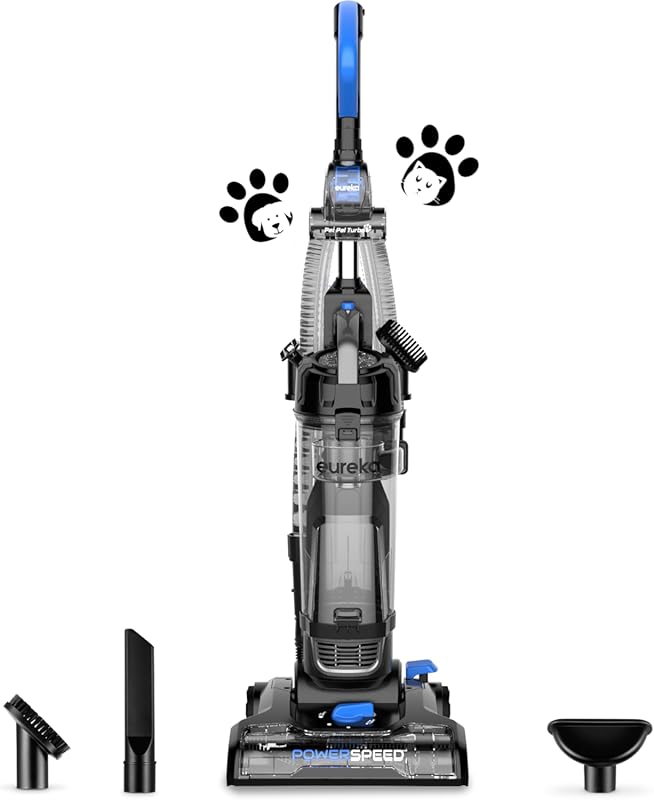 Eureka PowerSpeed Lightweight Upright Vacuum Cleaner for Carpet and Ha