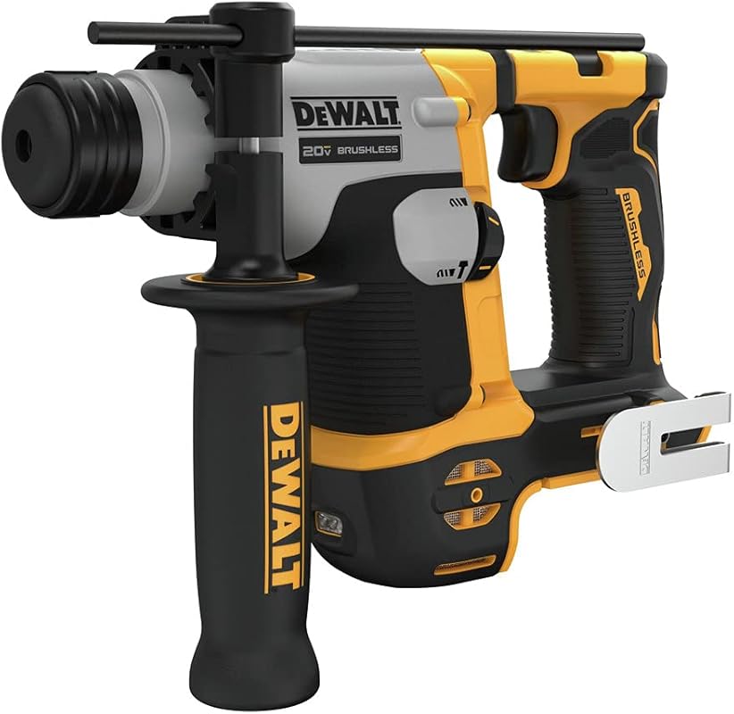 DEWALT 20V MAX SDS Plus rotary hammer drill with brushless motor and c