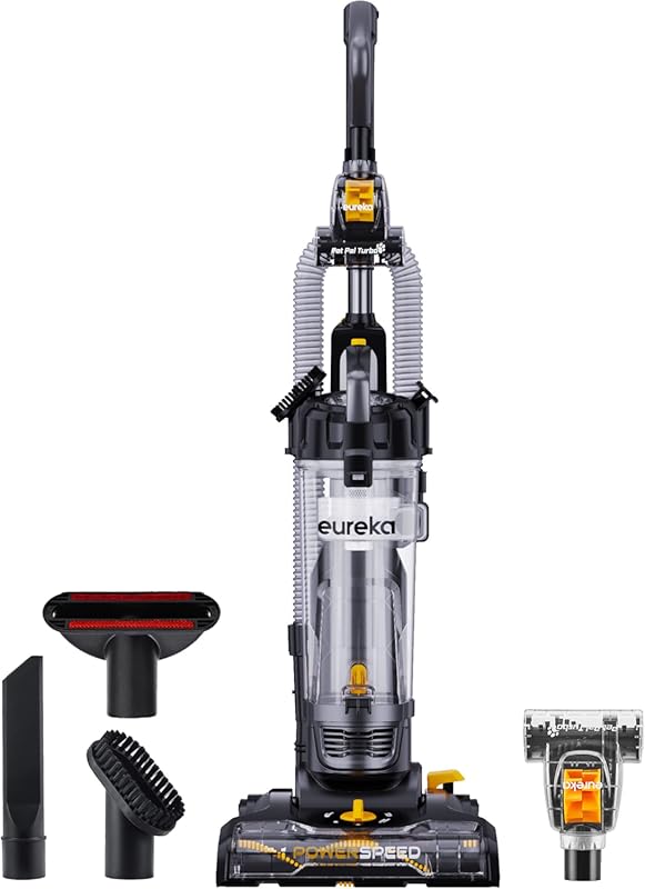 Eureka PowerSpeed Upright Vacuum for Carpet Hard Floors and Pet Hair T