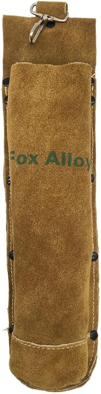 Leather welding rod bag with heat-resistant storage for electrode and