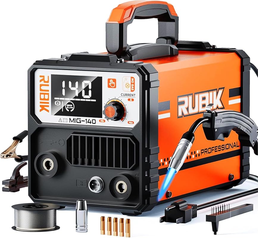 140A Gasless MIG Welder – 3-in-1 Flux Core, Lift TIG, and Stick with S