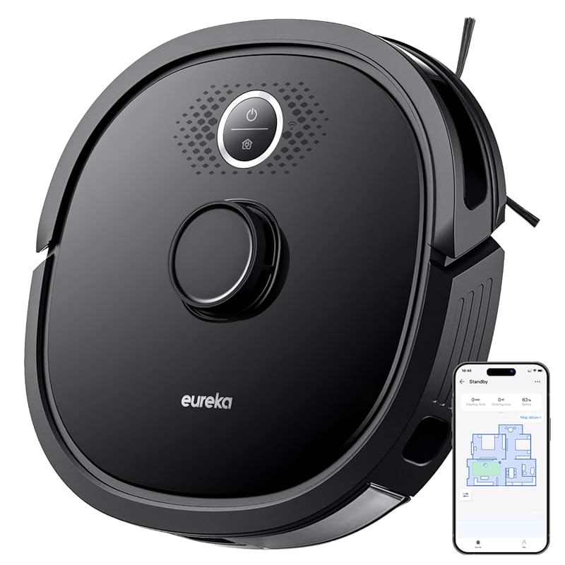 EUREKA NER650 Robot Vacuum: 2000Pa suction, LDS navigation, smart mapp