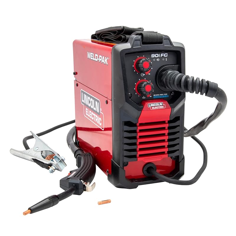 Lincoln 90i Flux Core Welder: 120V Portable Wire Feed Machine for Smal