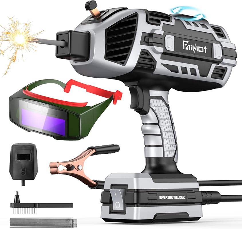 110V Handheld Arc Welder: IGBT Inverter with Auto Darkening Goggles &