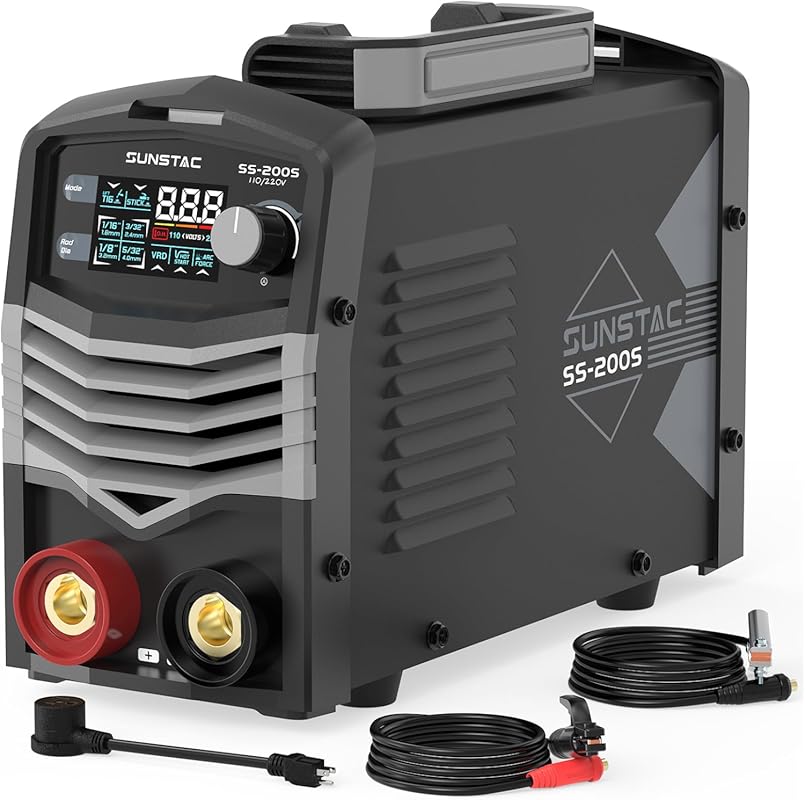 200A 2-in-1 MMA/Lift TIG Stick Welder with Digital Display, Hot Start,