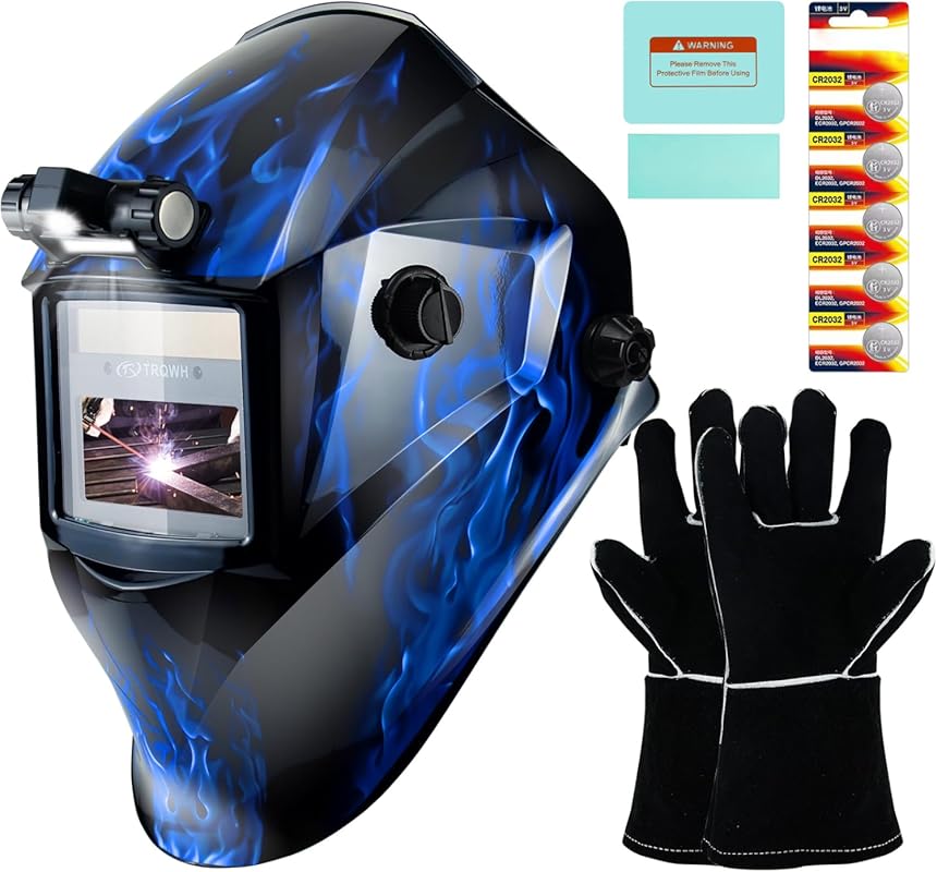 True Color Auto-Darkening Welding Helmet with Wide Shade Range and Sol