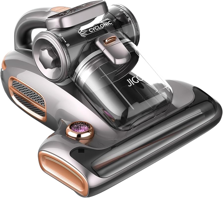 JIGOO T600 Bed Vacuum: UV-C, 15kPa Suction, Double-Cup, Smart Dust Sen