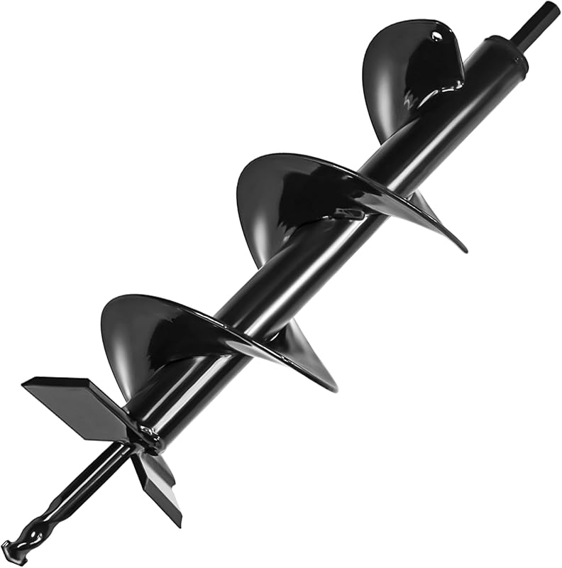 Upgraded 4x16 Garden Auger Drill Bit with Thickened Blades for 3/8