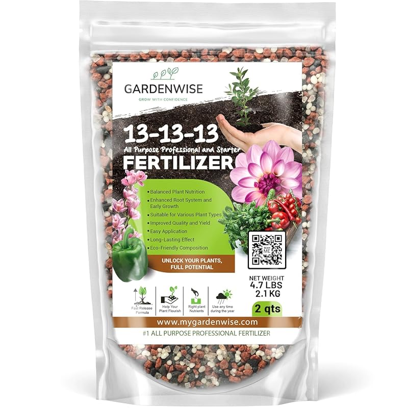 13-13-13 Slow Release Granular Fertilizer for Lawns, Vegetables, Flowe