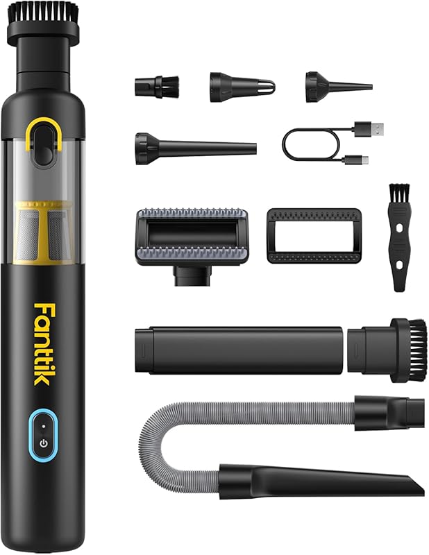 Fanttik Slim V8 APEX Car Vacuum: 19000Pa Suction, Type-C Charge, 2 Mod