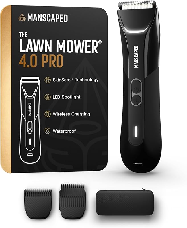 MANSCAPED The Lawn Mower 4.0 PRO Trimmer: Updated SkinSafe Blade, Wate