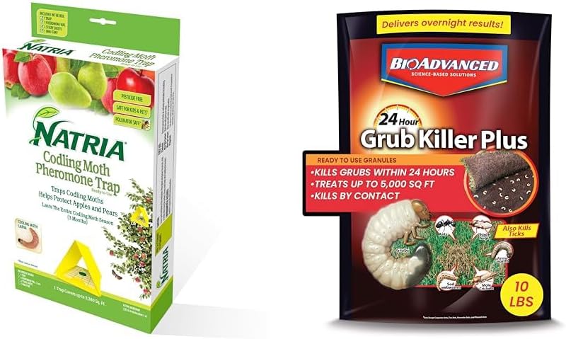 NATRIA Codling Moth Pheromone Trap with BioAdvanced 24-Hour Grub Plus,