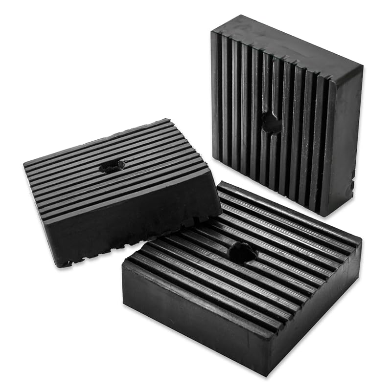 Solid rubber anti-vibration pads for air compressors and equipment, 4x